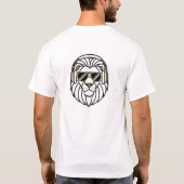 Cool Lion DJ Headphones T-Shirt | Stylish Music  (Rückseite)