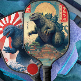 Cool Lizard Monster Retro Vintage Fun Trendy Pickleball Schläger