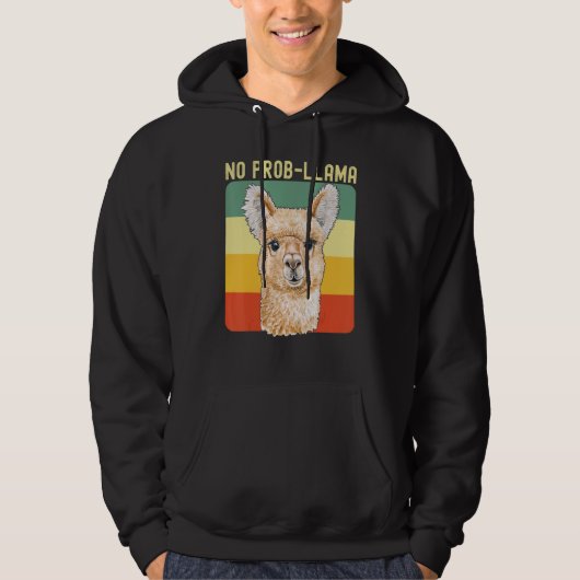 Cool Llama For Men Women No Prob Llama Alpaca Farm Hoodie (Vorderseite)