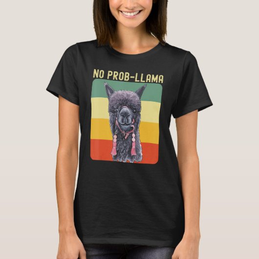 Cool Llama For Men Women No Prob Llama Alpaca Farm T-Shirt (Vorderseite)