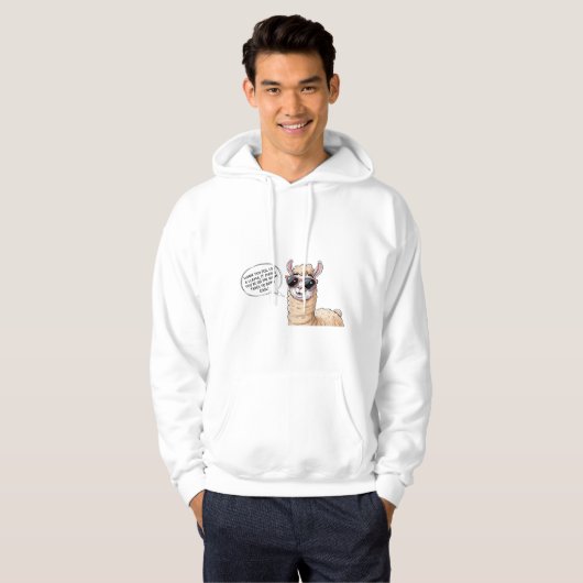 Cool Llama in Aktion!" Hoodie (Vorne ganz)