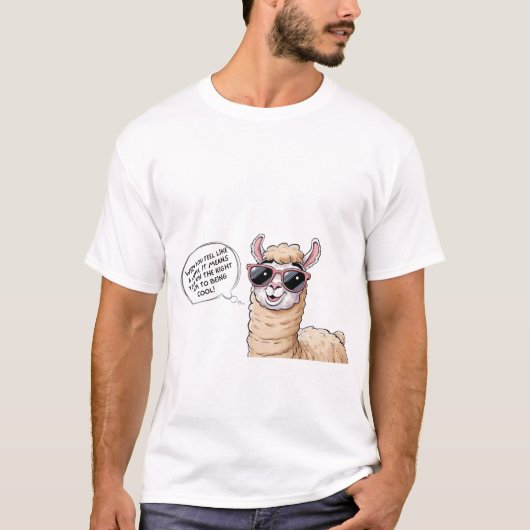 Cool Llama in Aktion!" T-Shirt (Vorderseite)