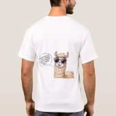 Cool Llama in Aktion!" T-Shirt (Rückseite)