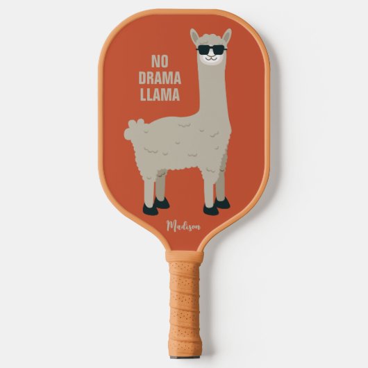 Cool Llama individuelle Name & color Pickleball Pa Schläger (Vorderseite)
