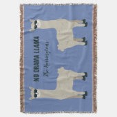 Cool Llama individuelle Name & Farbwerfer Decke (Vorderseite Vertikal)