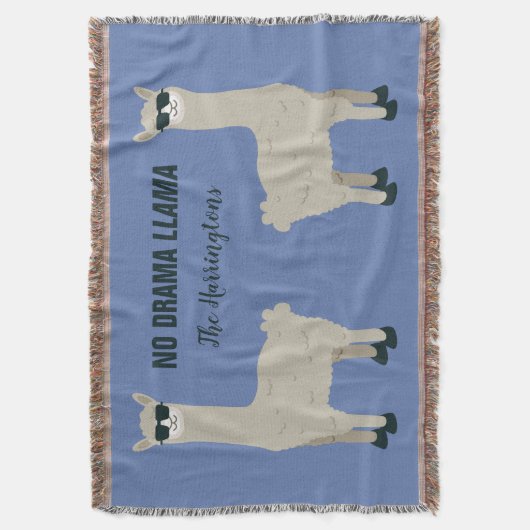 Cool Llama individuelle Name & Farbwerfer Decke (Vorderseite Vertikal)