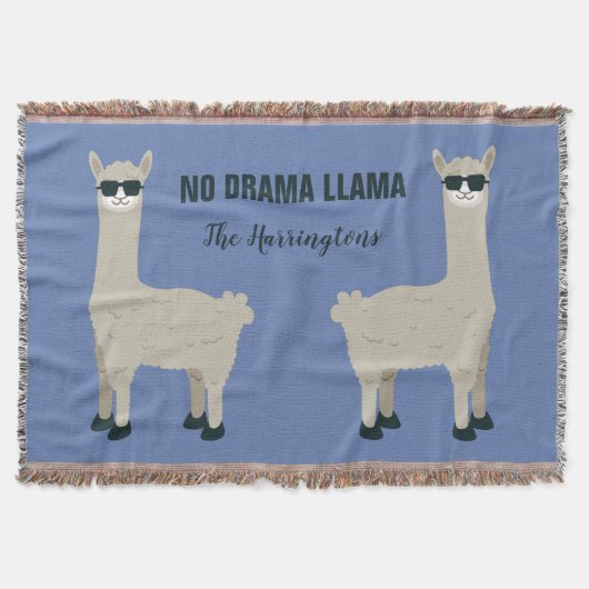 Cool Llama individuelle Name & Farbwerfer Decke (Vorderseite)