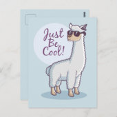 Cool Llama Postkarte (Vorne/Hinten)