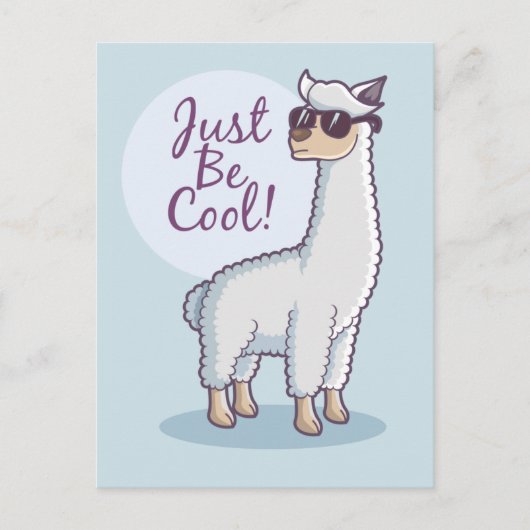 Cool Llama Postkarte (Vorderseite)