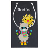 Cool Llama und lächelnd Kawaii Sun Vielen Dank Kleine Geschenktüte (Rückseite)