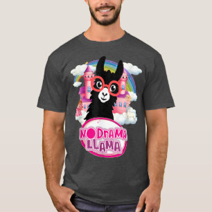 Cool Llama with Fairy Princess Palace Cartoon Illu T-Shirt