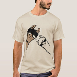 Cool Llamas Wearing Sunglasses Funny Animal Friend T-Shirt