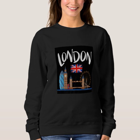Cool London Famous Landmarks London London Sweatshirt (Vorderseite)