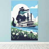 Cool Louisiana paddle steamer Leinwanddruck (Insitu (Holzboden))