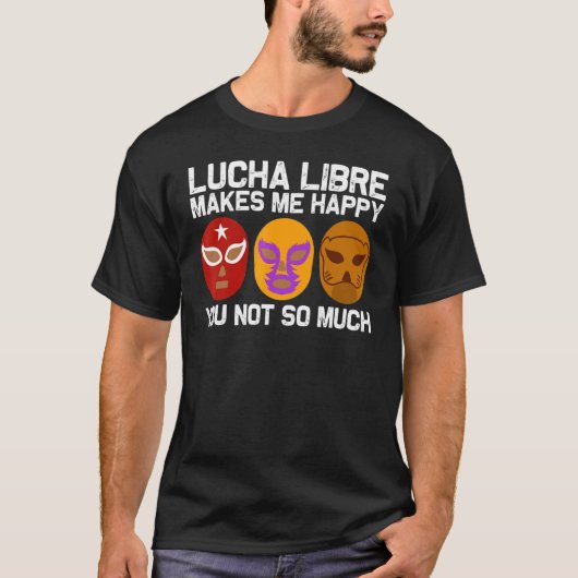 Cool Lucha Libre für Männer Luchador Mexikanischer T-Shirt (Vorderseite)