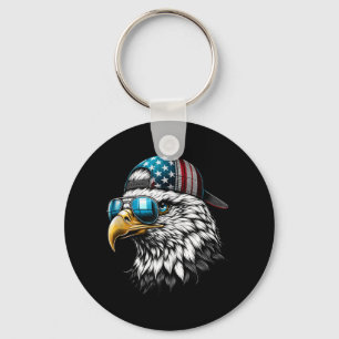 Cool lustiger amerikanischer Weißkopfseeadler am T Schlüsselanhänger