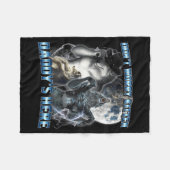 Cool lustiges Alpha-Wolf-Meme Mach dir keine Sorge Fleecedecke (Vorderseite (Horizontal))