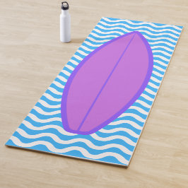 Cool Magenta Blue Waves Surfen Yoga Mat Yogamatte