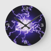 Cool Magic Lightning Ball Runde Wanduhr (Vorderseite)