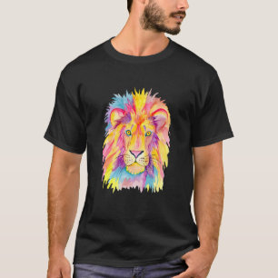 Cool Majestic Lion Head Colorful Wildlife_1 T-Shirt