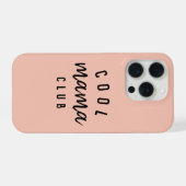 Cool Mama Club | Modern Peachy Pink Mother Day iPhone Hülle (Rückseite (Horizontal))