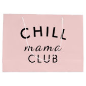 Cool Mama Club Modern Pink Design Große Geschenktüte (Rückseite)