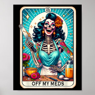 Cool Mama Club Tarotkarte Skelett Halloween Poster
