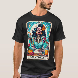 Cool Mama Club Tarotkarte Skelett Halloween T-Shirt