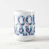 Cool Mama Typografy Hearts Kaffeetasse (Mittel)