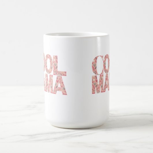 Cool Mama Typografy Hearts Kaffeetasse (Mittel)