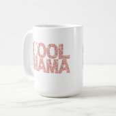Cool Mama Typografy Hearts Kaffeetasse (Vorderseite Links)