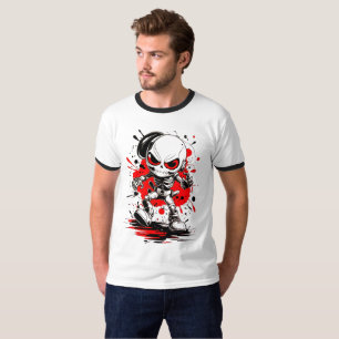 Cool Manga Robot Skeleton T - Shirt