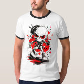 Cool Manga Robot Skeleton T - Shirt (Vorderseite)