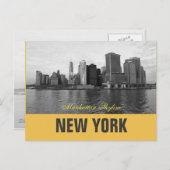 Cool Manhattan Skyline New York Postkarte (Vorne/Hinten)