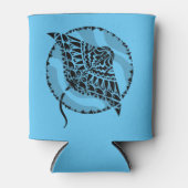 Cool Manta Ray Tribal Design Blue Dosenkühler (Vorderseite)