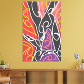 Cool Maori Art by RRW  Leinwanddruck (Insitu (Wohnzimmer))