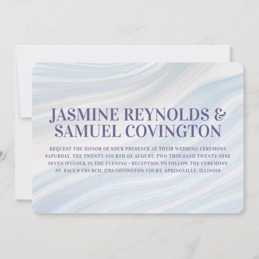 Cool Marble Geode Hochzeitseinladung Einladung (Vorderseite)