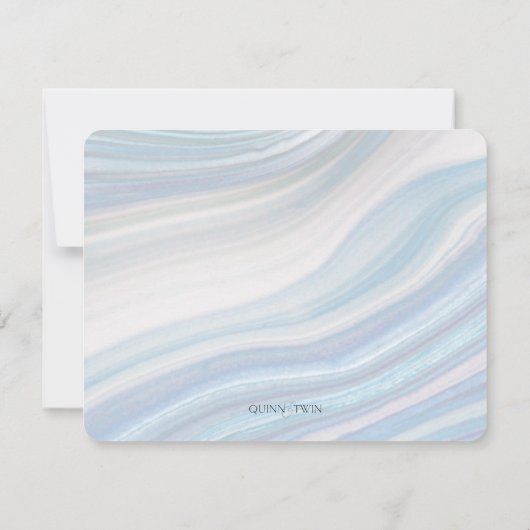 Cool Marble Geode RSVP Card (Rückseite)