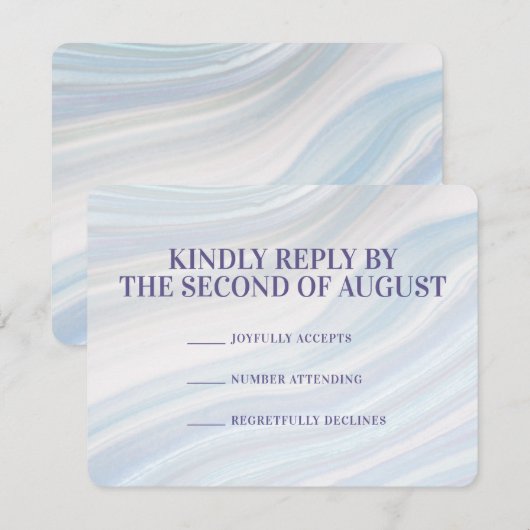 Cool Marble Geode RSVP Card Karte (Vorne/Hinten)
