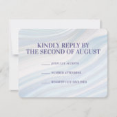 Cool Marble Geode RSVP Card Karte (Vorderseite)