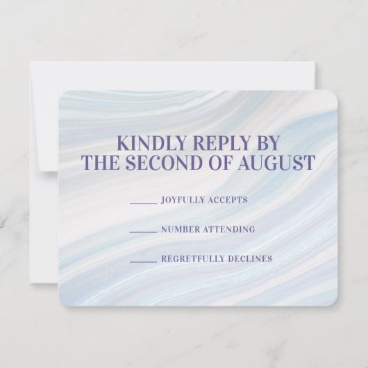 Cool Marble Geode RSVP Card Karte (Vorderseite)