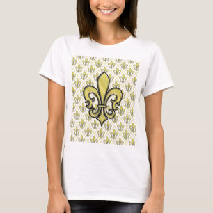 Cool Mardi Gras Lilie Design T-Shirt