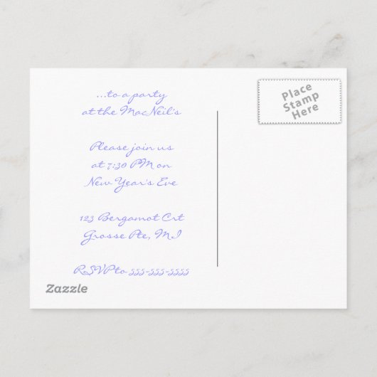 Cool Martini Glass Cocktail Party Einladung (Rückseite)