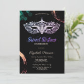 Cool Masquerade Sweet 16 Einladung (Stehend Vorderseite)