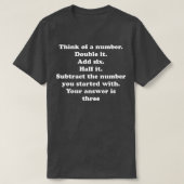 Cool Mathematik Geek Nerd Englisches Zitat Antwort T-Shirt (Design vorne)