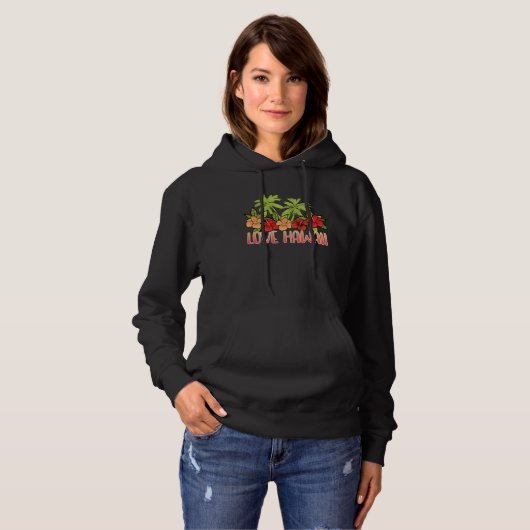 Cool Maui Sunset Hawaiian Hibiscus Flowers Honolul Hoodie (Vorne ganz)