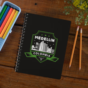 Cool Medellin Colombia Skyline Travel Notizblock
