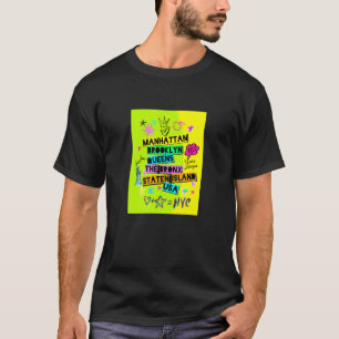 Cool Men's Women's Colorful New York City 5 Avenue T-Shirt