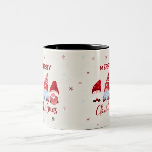 Cool Merry Christmas Zweifarbige Tasse (Mittel)