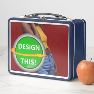 COOL! Metal Lunchbox - Blau - Custom
